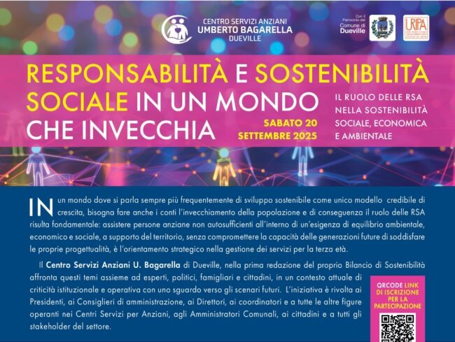 Sostenibilità e Terza Età: un convegno per guardare al futuro